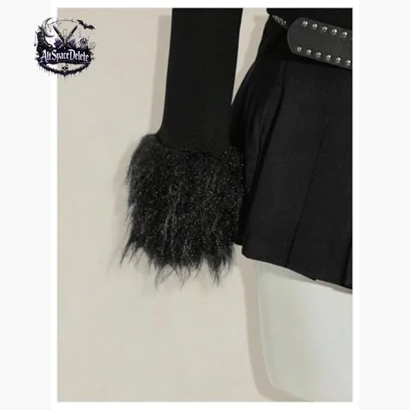 Faux Fur Jacket Zip Up Long Sleeve Aviator Coat Women's Outerwear - Picture 6 of 6